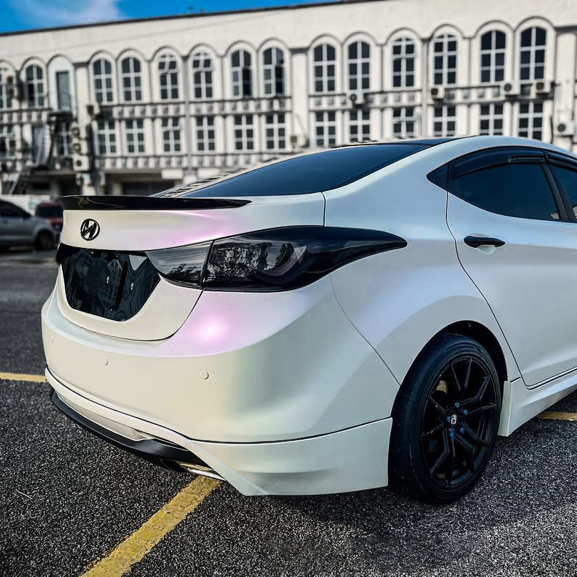 Ravoony Plus Pure Metallic White To Purple Vinyl Car Wrap