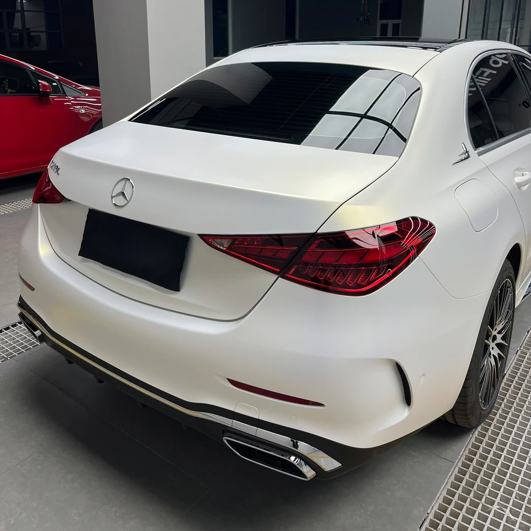    Ravoony Plus Satin Ceramic White to Gold Car Wrap