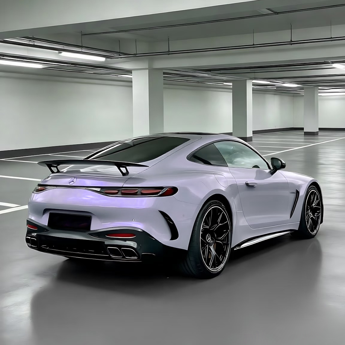 Ravoony Plus PET Technological Grey To Purple Car Wrap