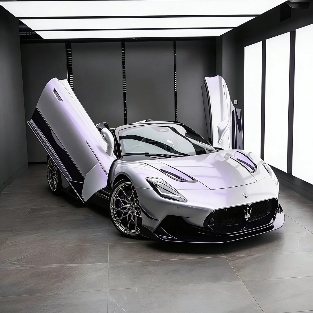 Ravoony Plus PET Technological Grey To Purple Car Wrap