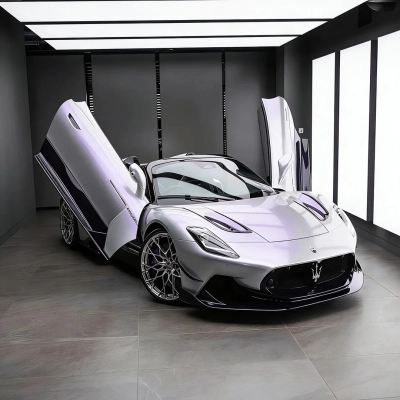 Ravoony Plus PET Technological Grey To Purple Car Wrap 02