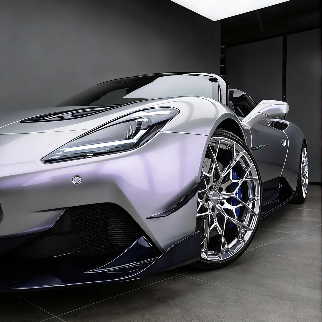 Ravoony Plus PET Technological Grey To Purple Car Wrap