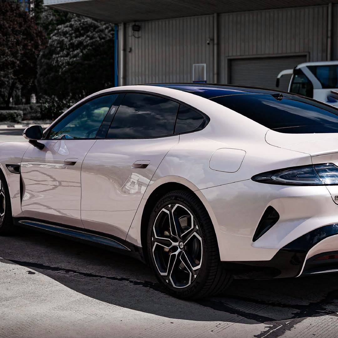 Ravoony Plus Gloss Macaron Peach Pink Vinyl Car Wrap