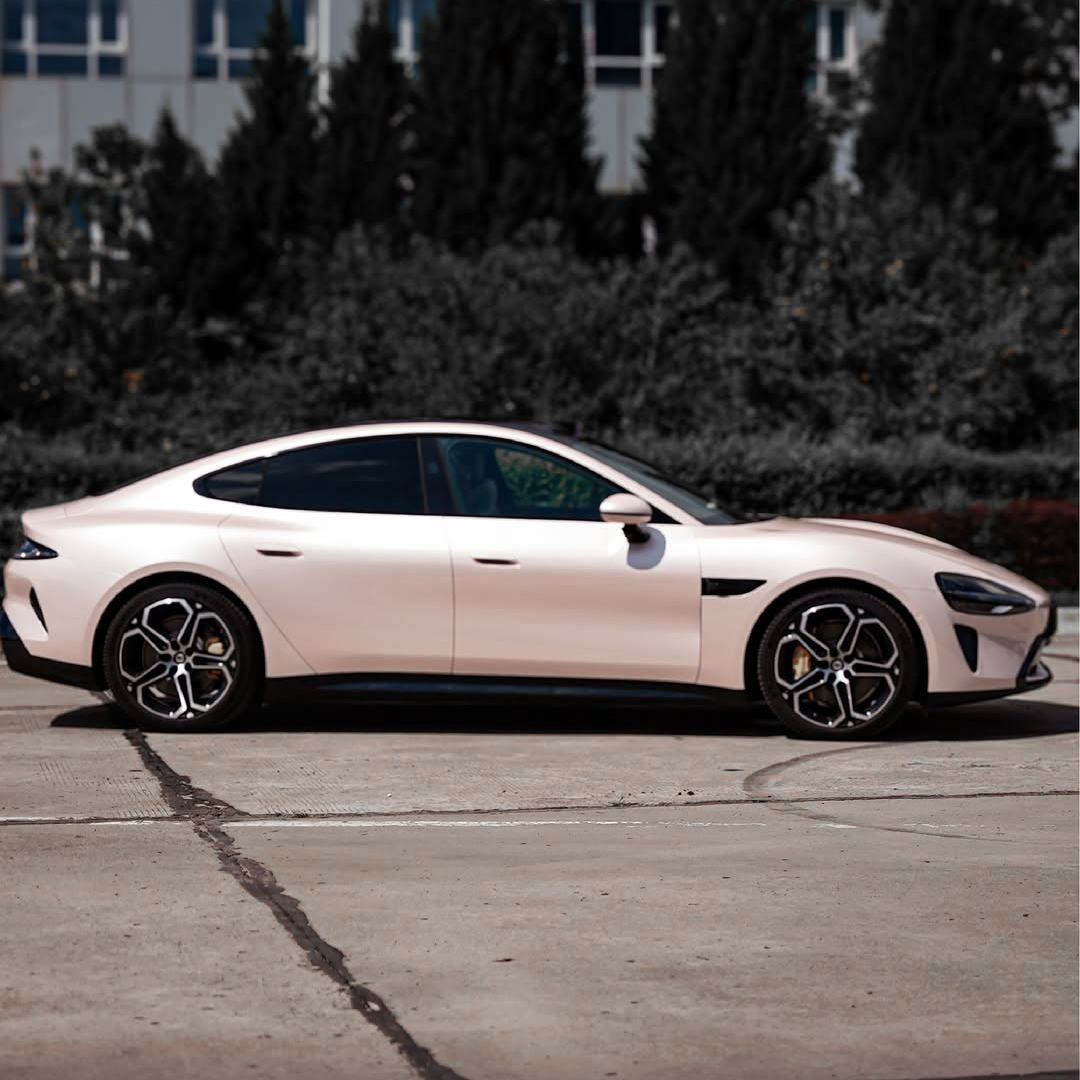 Ravoony Plus Gloss Macaron Peach Pink Vinyl Car Wrap