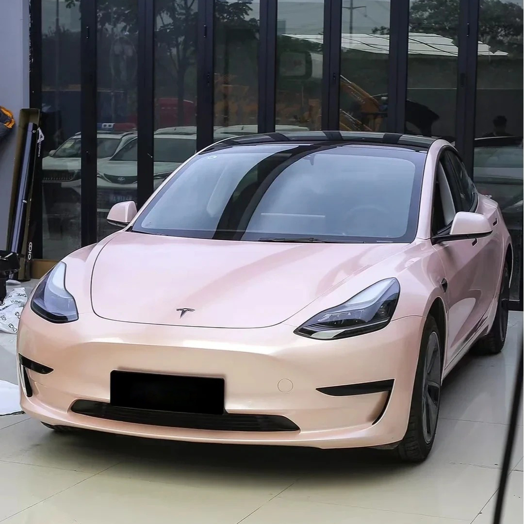 Ravoony Plus Gloss Macaron Peach Pink Vinyl Car Wrap