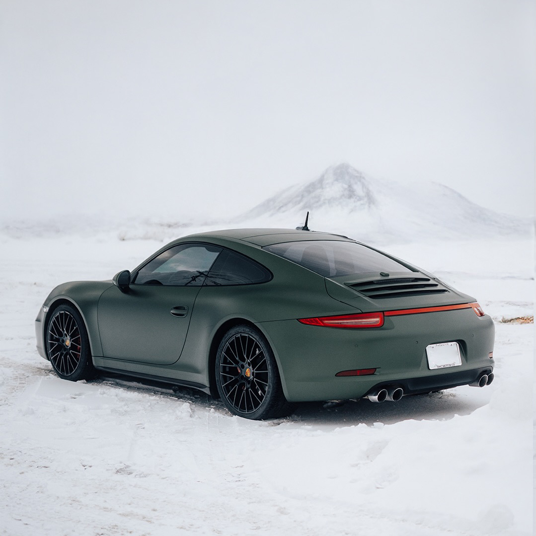 Ravoony Plus PET Matte Emerald Green Car Vinyl Wrap