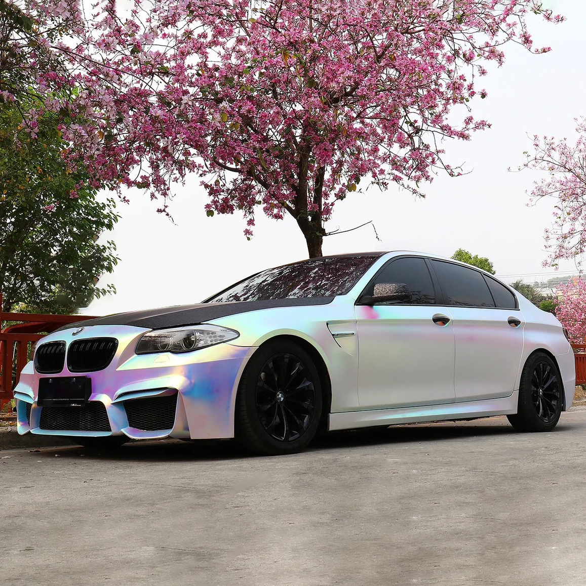 Ravoony Basic Matte Holographic Rainbow Neo Chrome Car Vinyl Wrap