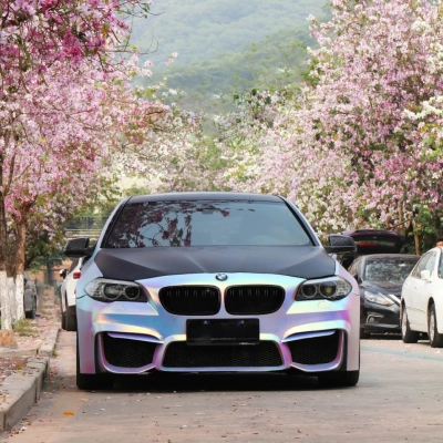 Ravoony Basic Matte Holographic Rainbow Neo Chrome Car Vinyl Wrap 02