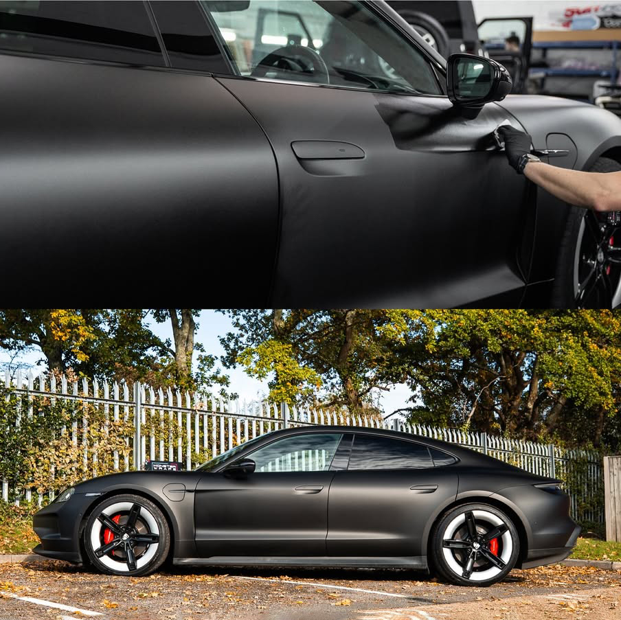 Ravoony Basic Pure Metal Black Car Vinyl Wrap