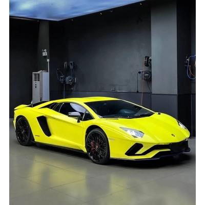 Ravoony Plus Glossy Crystal Lemon Yellow Vinyl Wrap 02