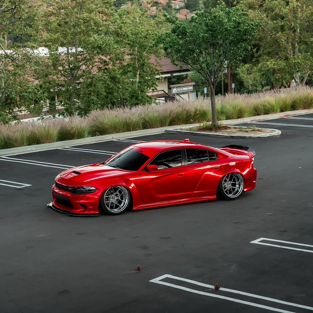 Ravoony Plus PET Glossy Metallic Paint Fire Red Vinyl Car Wrap