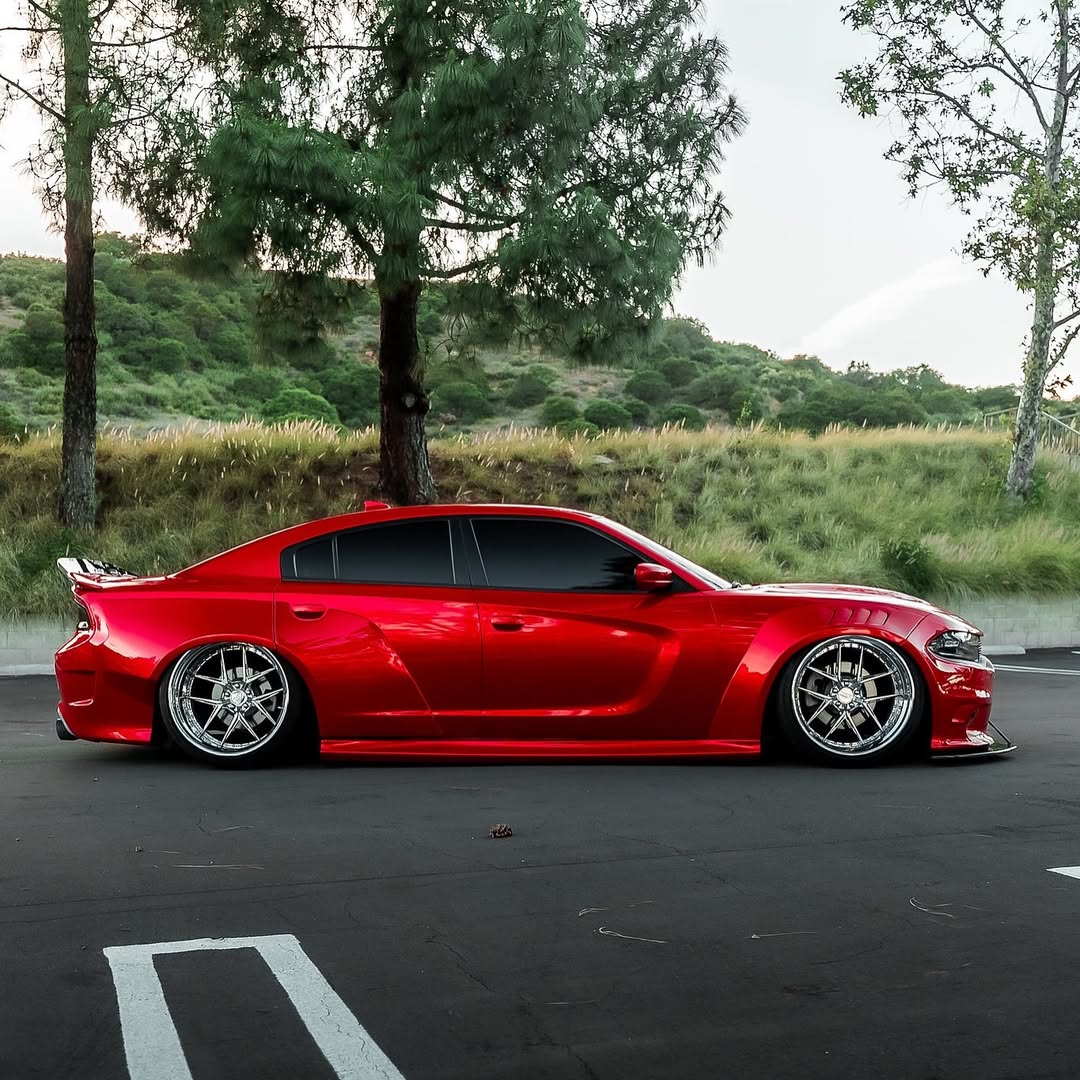 Ravoony Plus PET Glossy Metallic Paint Fire Red Vinyl Car Wrap