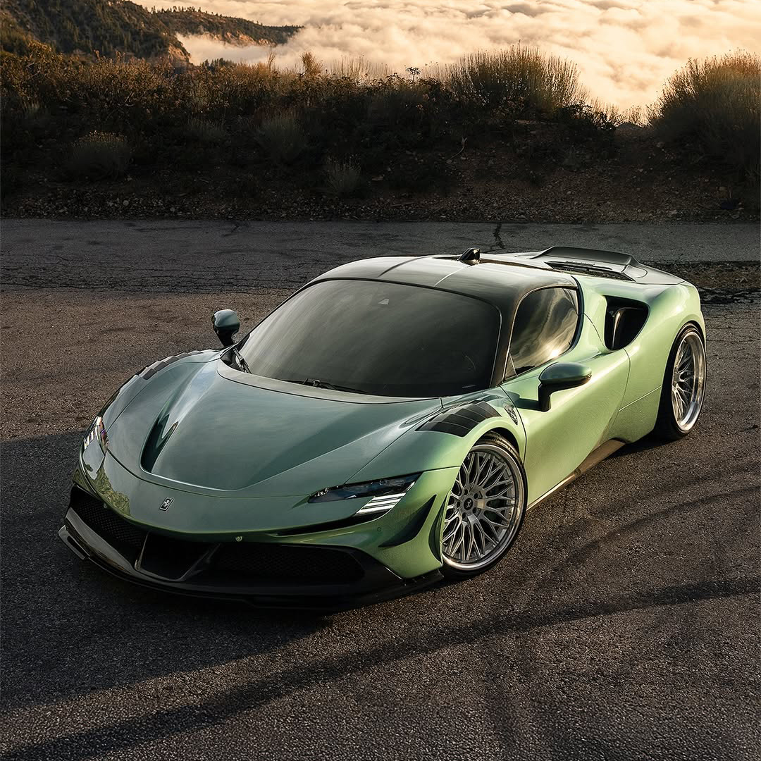 Ravoony Basic Ferrari Gloss Verde Francesca Green Vinyl Car Wrap