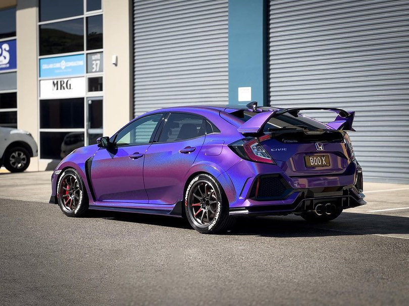 Ravoony Plus Glossy Laser Dark Purple Car Wrap