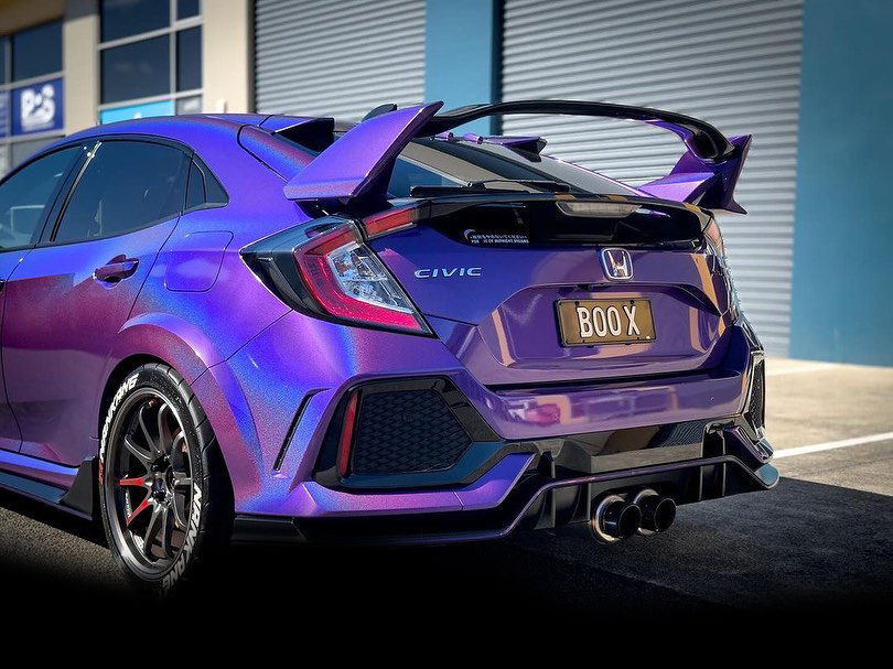 Ravoony Plus Glossy Laser Dark Purple Car Wrap