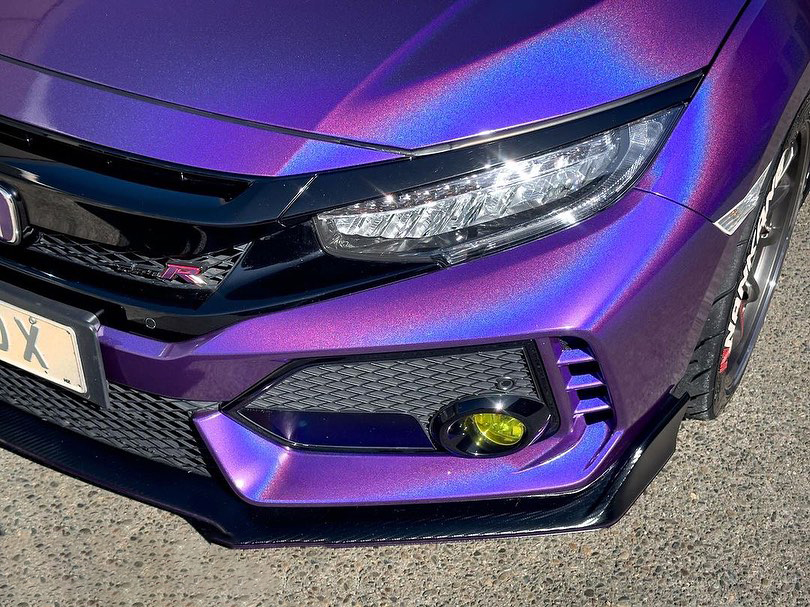 Ravoony Plus Glossy Laser Dark Purple Car Wrap