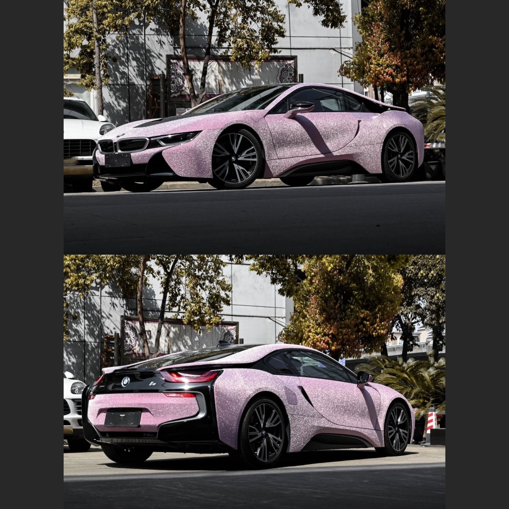 Pink Wrapped Rav Pink Car Vinyl Wrap, Best Ravoony Plus Super Glitter Pink Car Vinyl ...