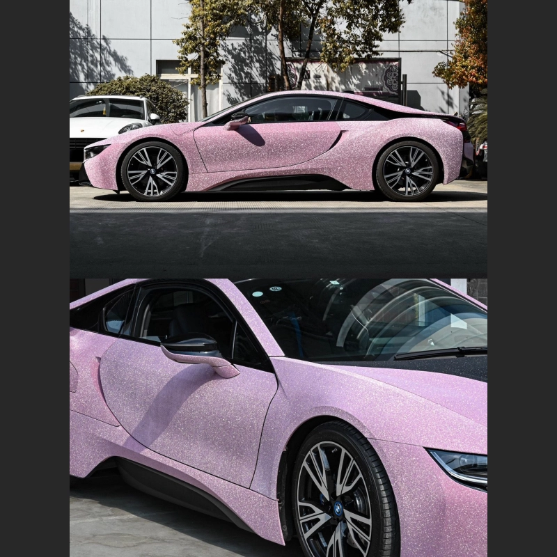 Pink Wrapped Rav Pink Car Vinyl Wrap, Best Ravoony Plus Super Glitter Pink Car Vinyl ...