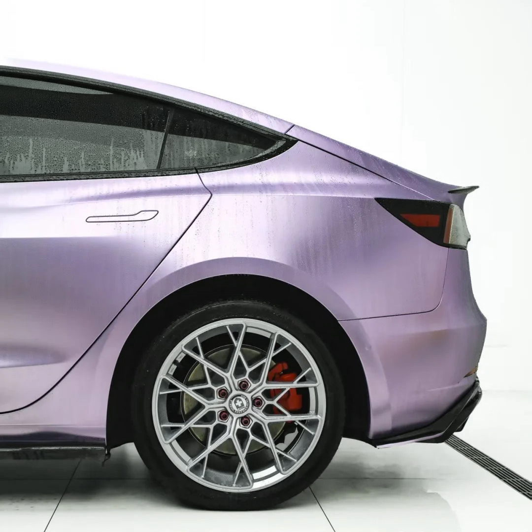 Ravoony Plus Customized Silver To Purple Gradient Vinyl Wrap