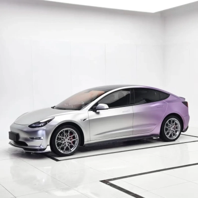 Ravoony Plus Customized Silver To Purple Gradient Vinyl Wrap 01