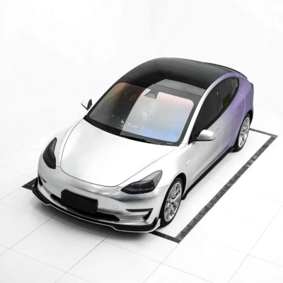 Ravoony Plus Customized Silver To Purple Gradient Vinyl Wrap 02