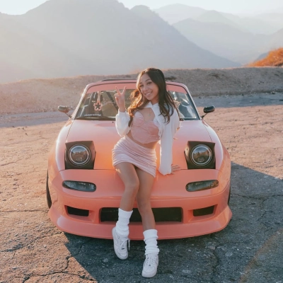 Ravoony Plus Glossy Paggy Pink Car Vinyl Wrap 02