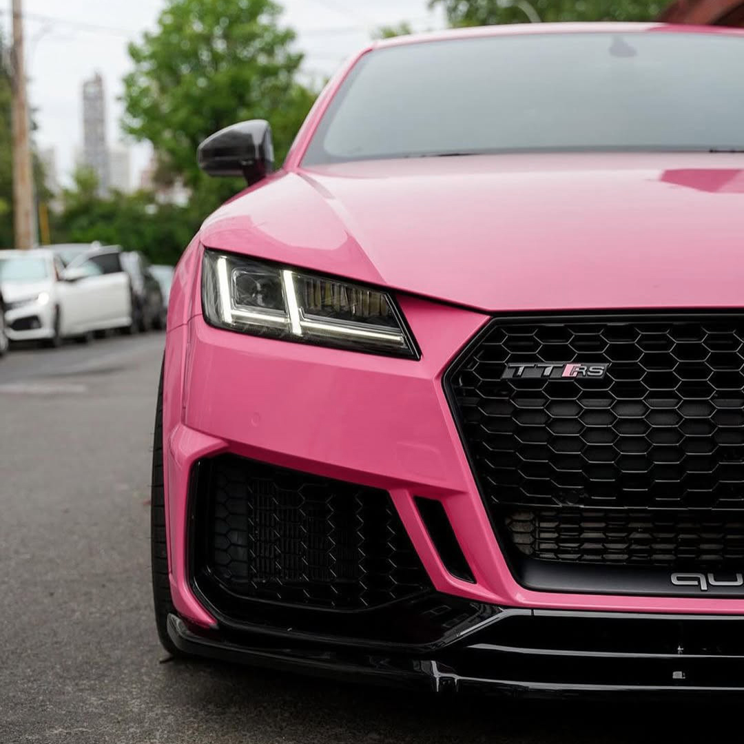 Ravoony Plus PET Glossy Princess Pink Vinyl Car Wrap 