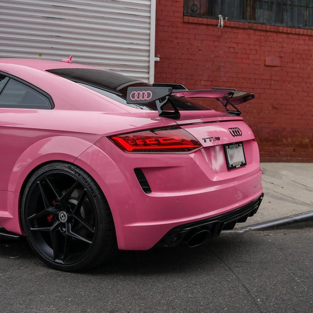 Ravoony Plus PET Glossy Princess Pink Vinyl Car Wrap 