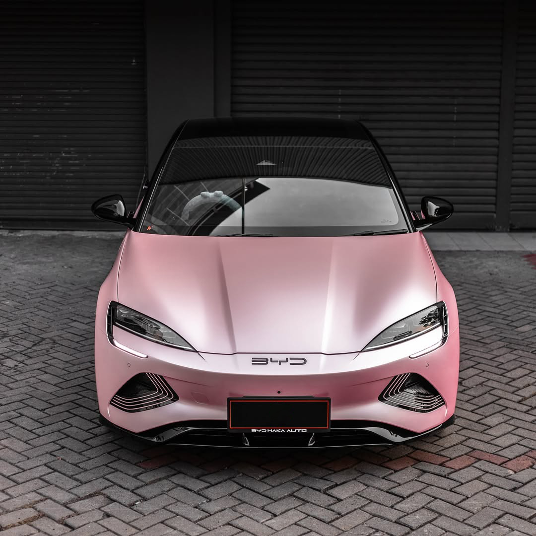 Ravoony Plus PET Pure Metal Cherry Pink Car Vinyl Wrap