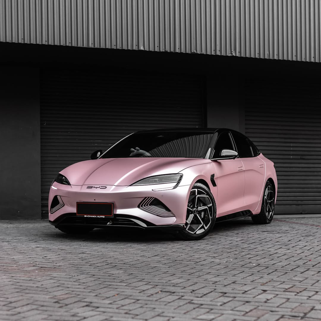 Ravoony Plus PET Pure Metal Cherry Pink Car Vinyl Wrap