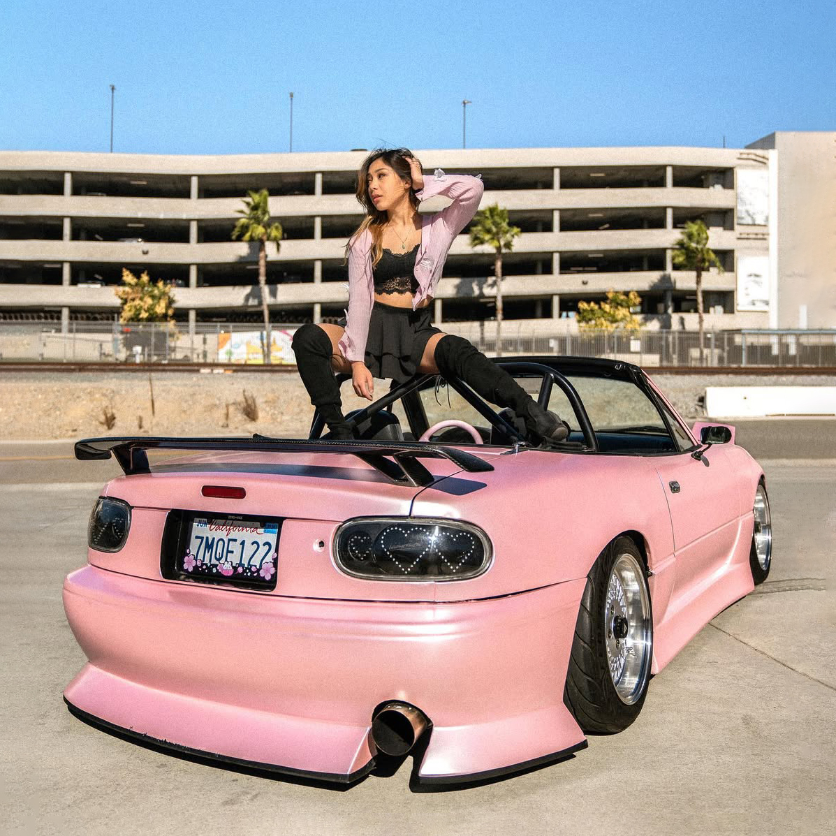 Ravoony Plus PET Pure Metal Cherry Pink Car Vinyl Wrap