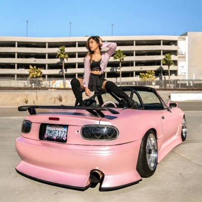 Ravoony Plus PET Pure Metal Cherry Pink Car Vinyl Wrap 02