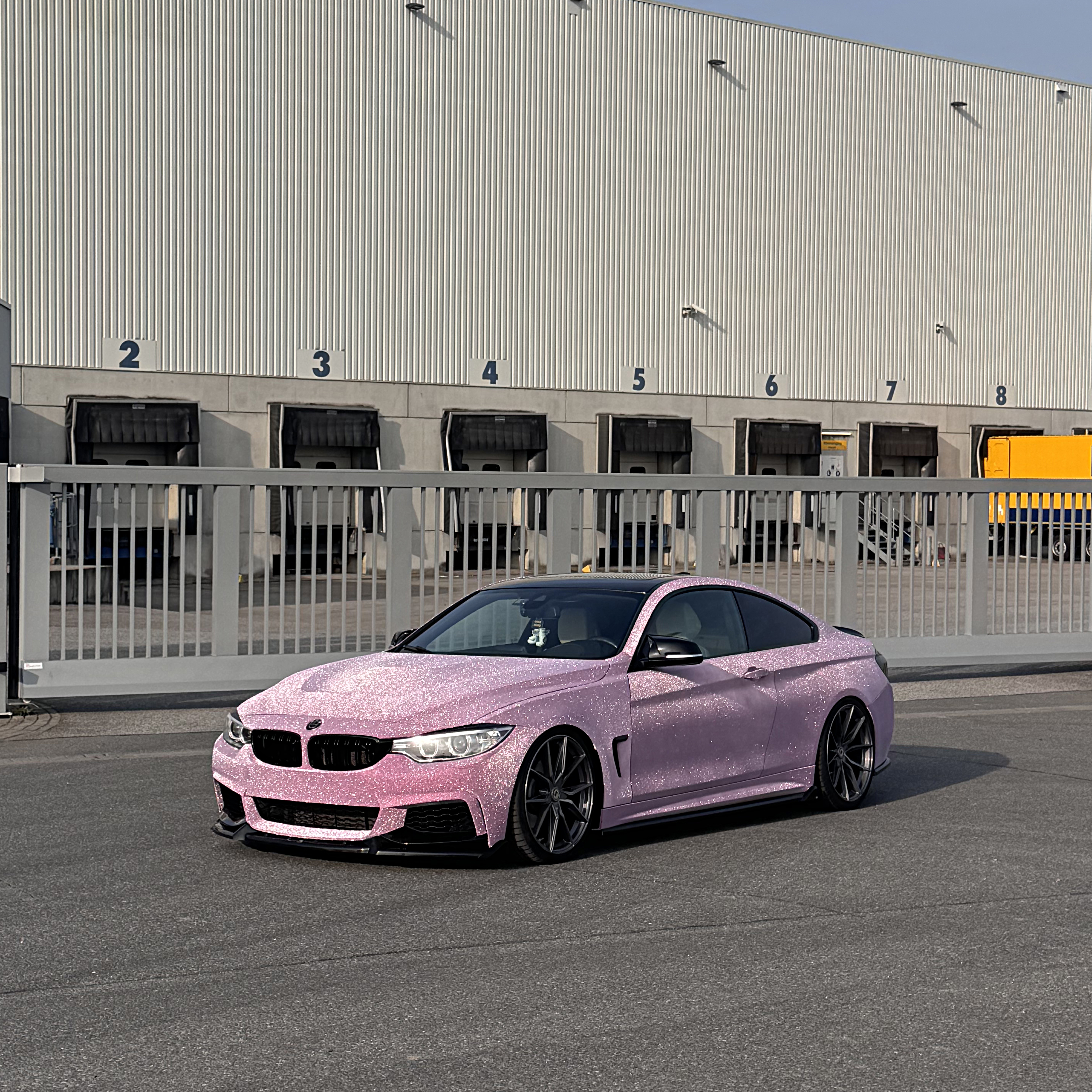 Ravoony Plus PET Super Glitter Pink Car Vinyl Wrap