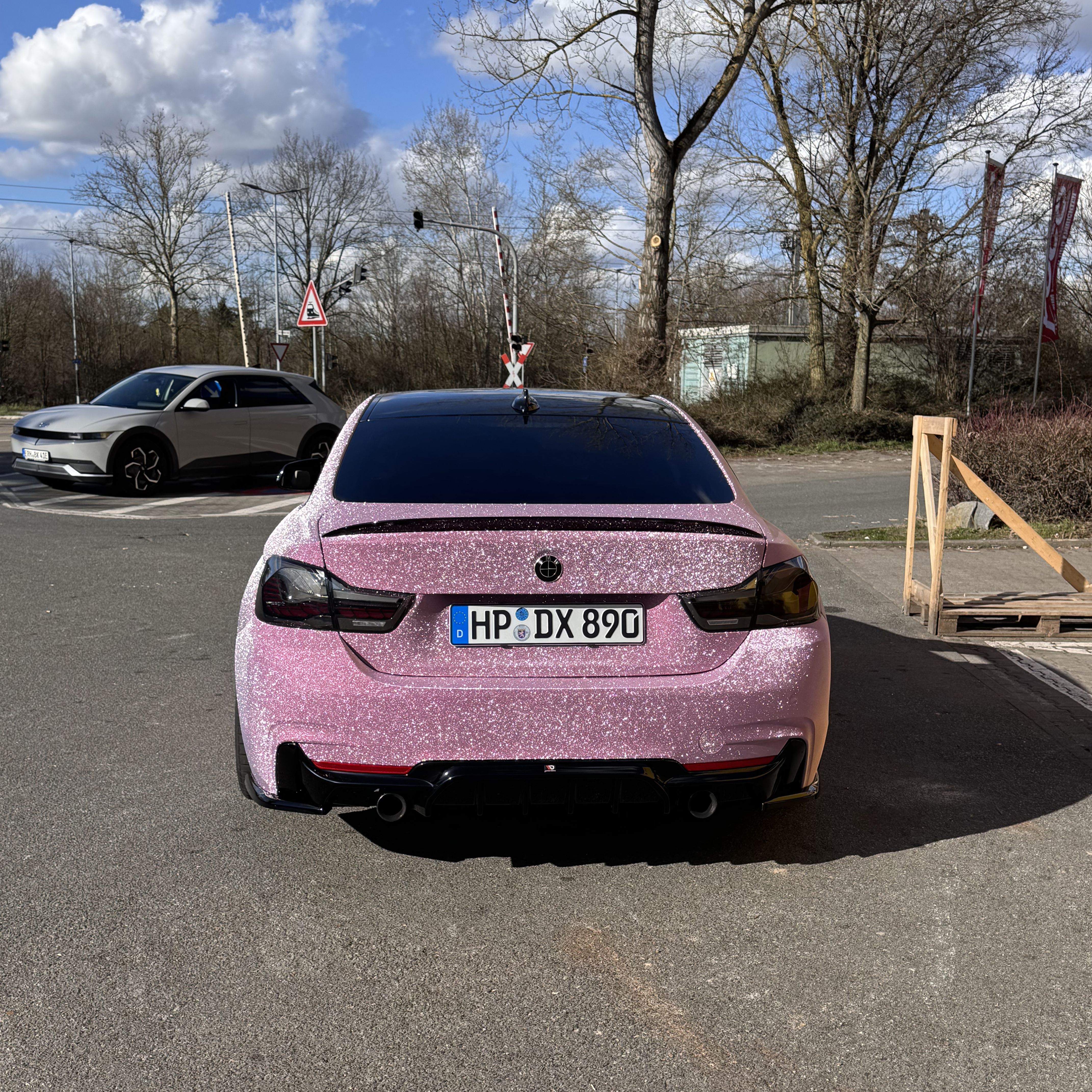 Ravoony Plus PET Super Glitter Pink Car Vinyl Wrap