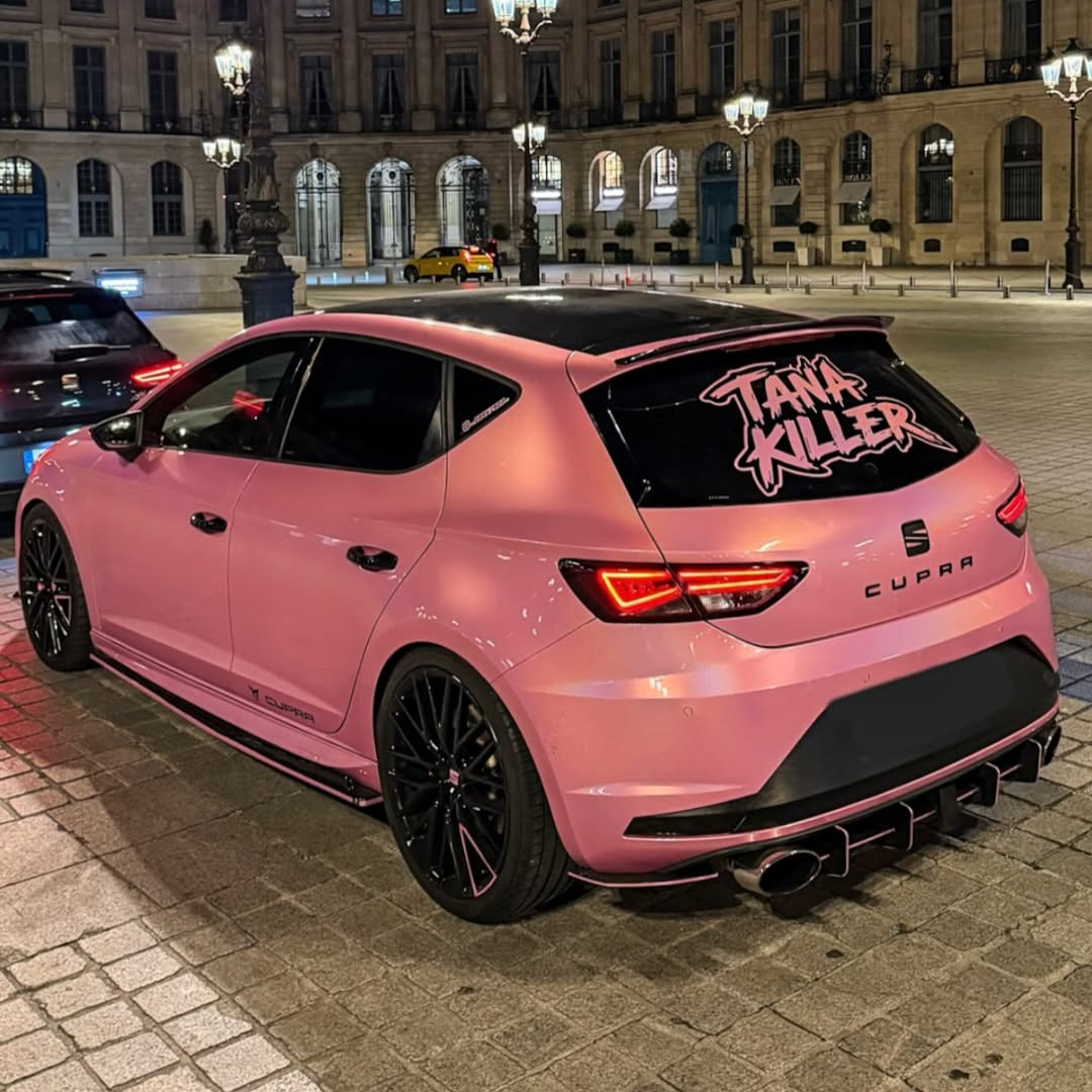 Ravoony Plus PET Glossy Laser Pink Car Vinyl Wrap