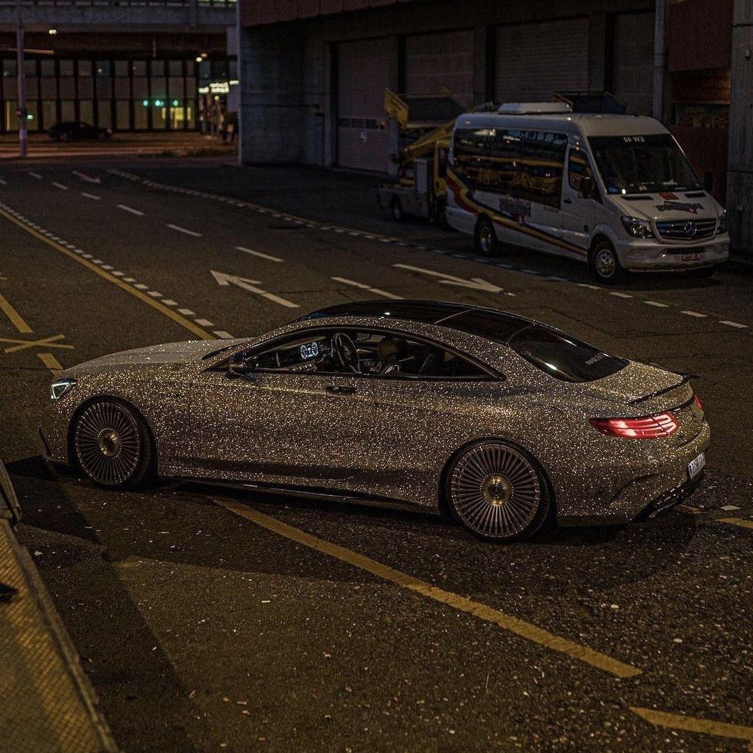 Ravoony Plus Super Glitter Silver Car Vinyl Wrap