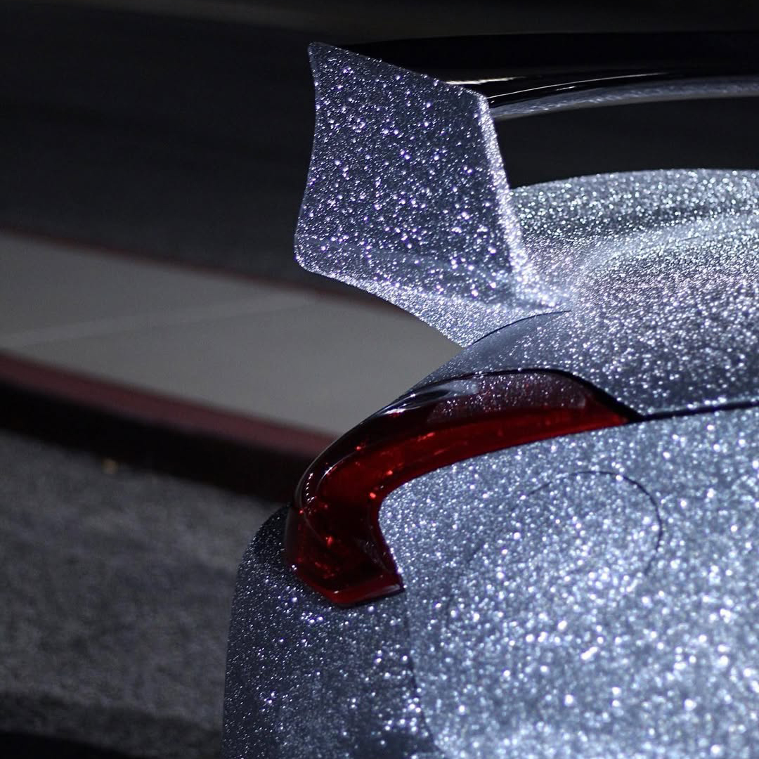 Ravoony Plus Super Glitter Silver Car Vinyl Wrap