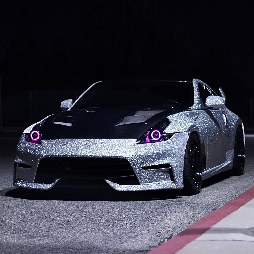 Ravoony Plus Super Glitter Silver Car Vinyl Wrap