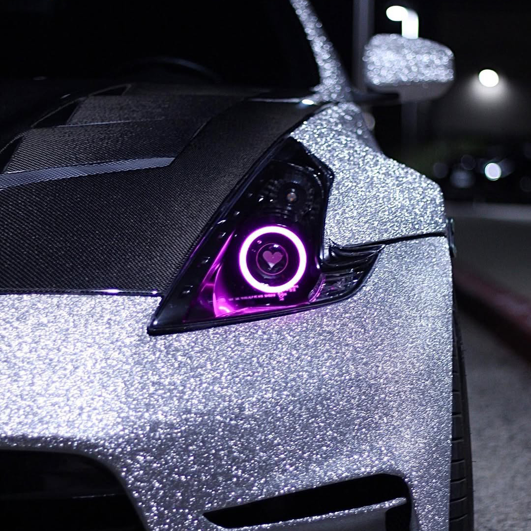 Ravoony Plus Super Glitter Silver Car Vinyl Wrap