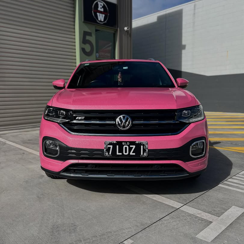   Ravoony Plus PET Sparkle Pink Car Vinyl Wrap