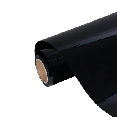 Ravoony Plus PET Glossy Crystal Black Car Vinyl Wrap Camaro Wrap 01