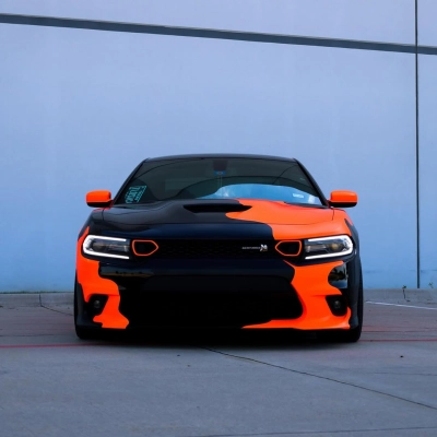 Ravoony Plus Customized Camo Neon Orange Wrap 02