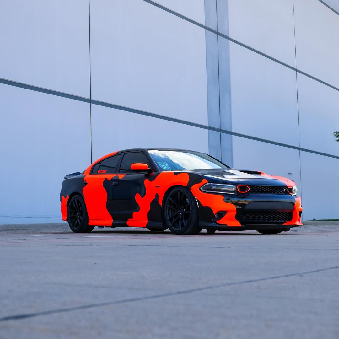 Ravoony Plus Customized Camo Neon Orange Wrap