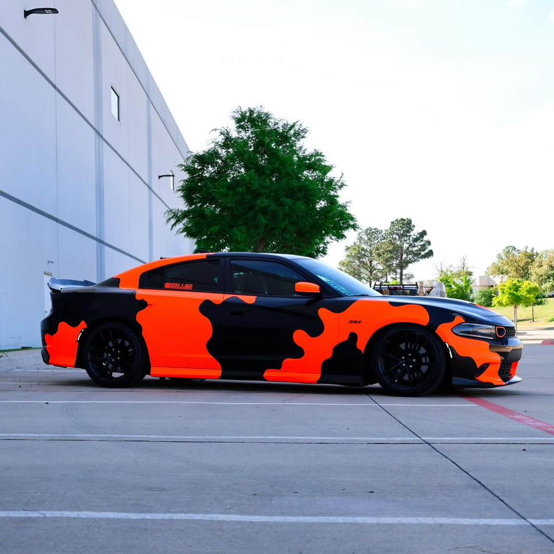 Ravoony Plus Customized Camo Neon Orange Wrap