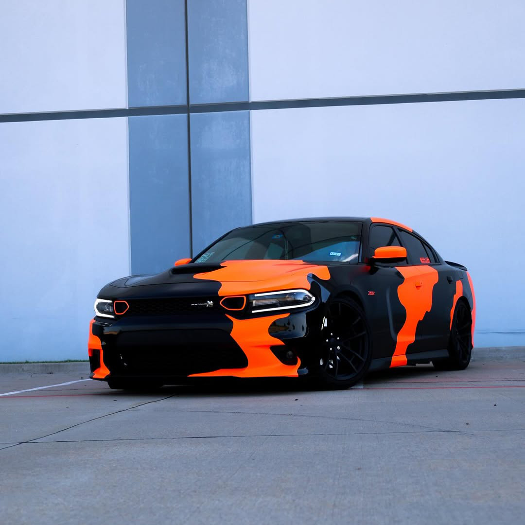 Ravoony Plus Customized Camo Neon Orange Wrap