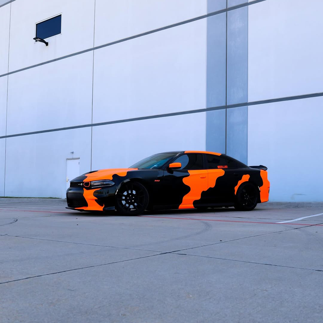 Ravoony Plus Customized Camo Neon Orange Wrap