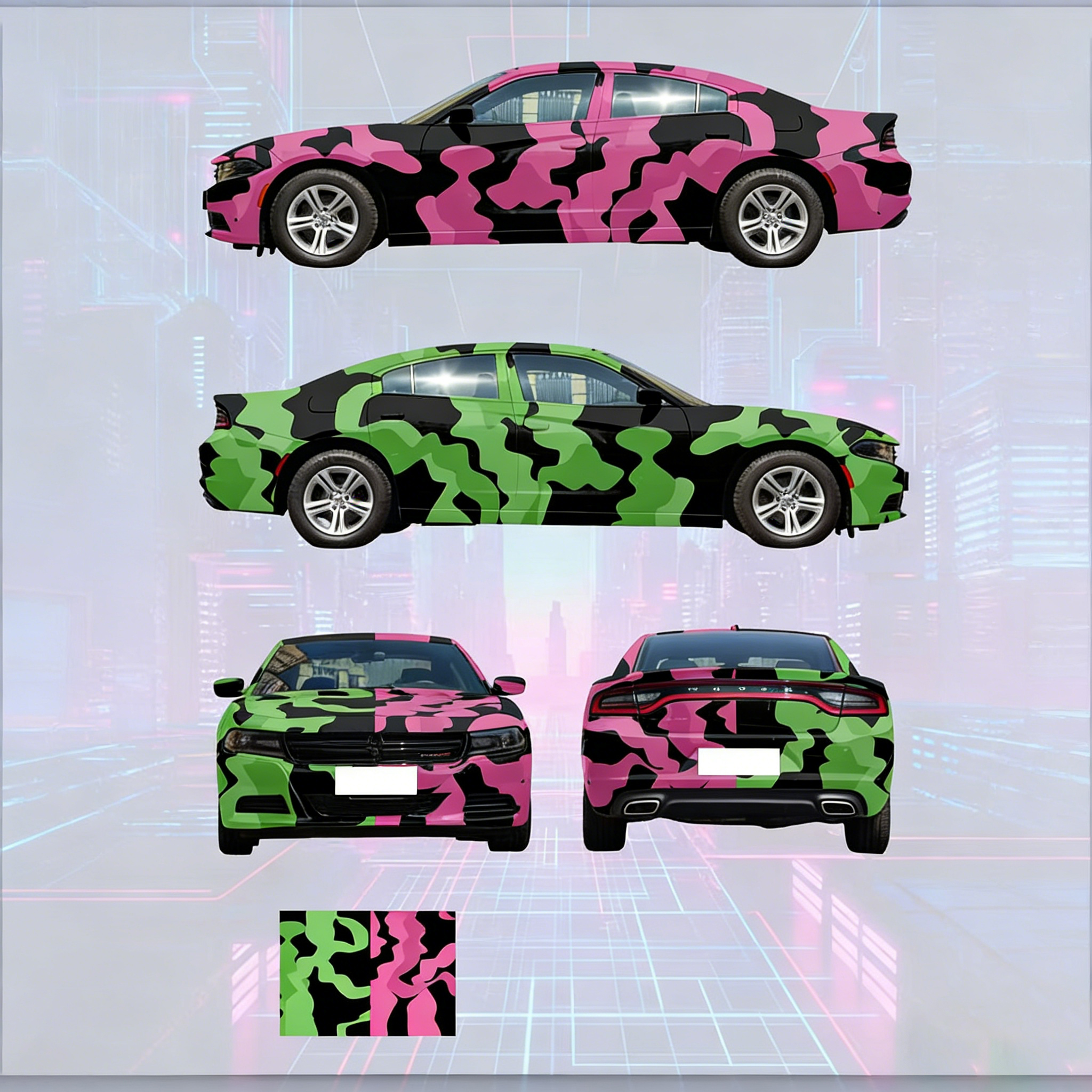 Ravoony Plus Customized Purple Camo Wrap