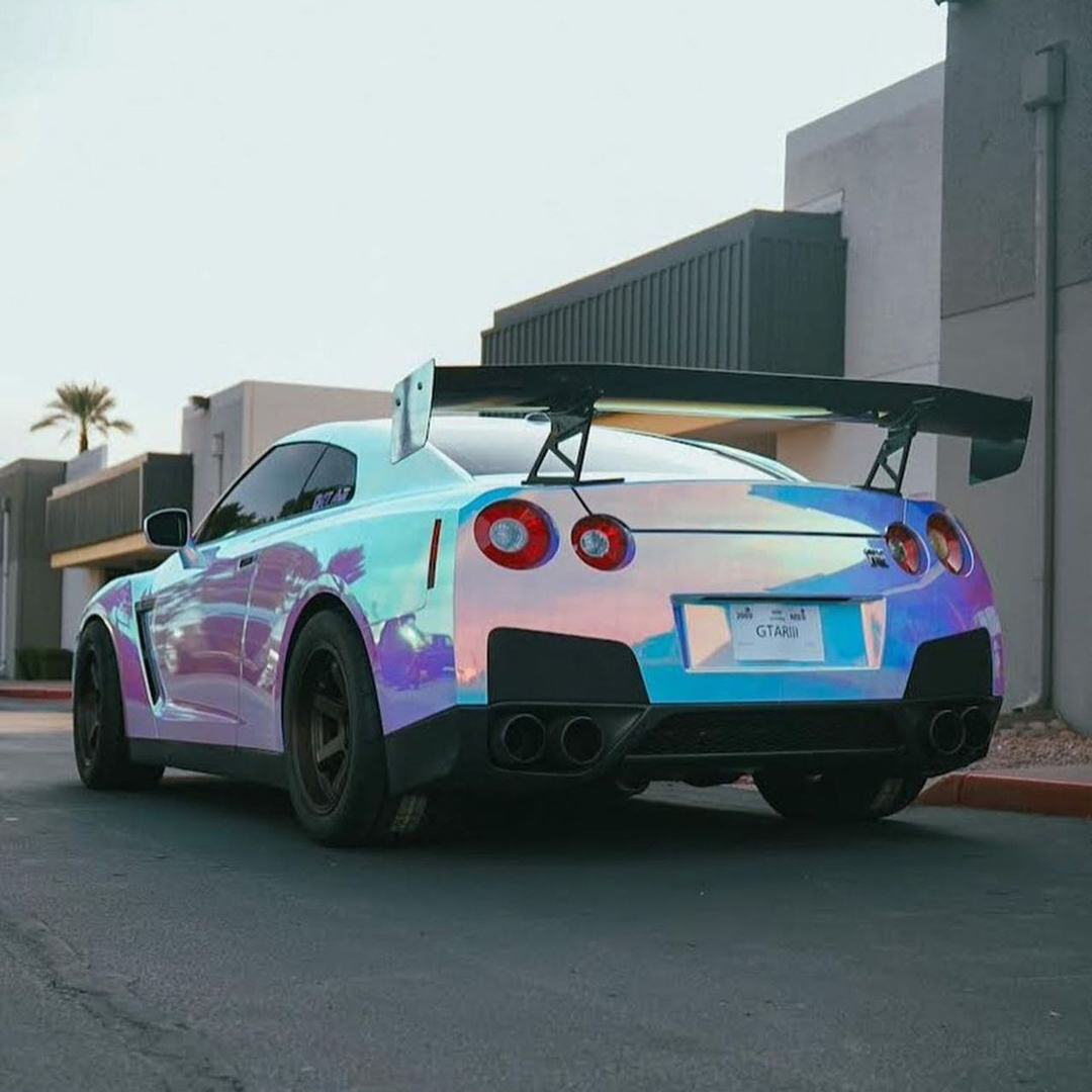 Ravoony Plus Super Gloss Holographic Rainbow Neo Chrome Car Vinyl Wrap