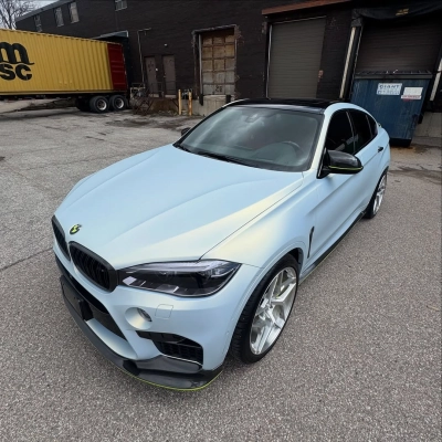 Ravoony Plus Ultra-Matte Gold Blue Car Vinyl Wrap 02