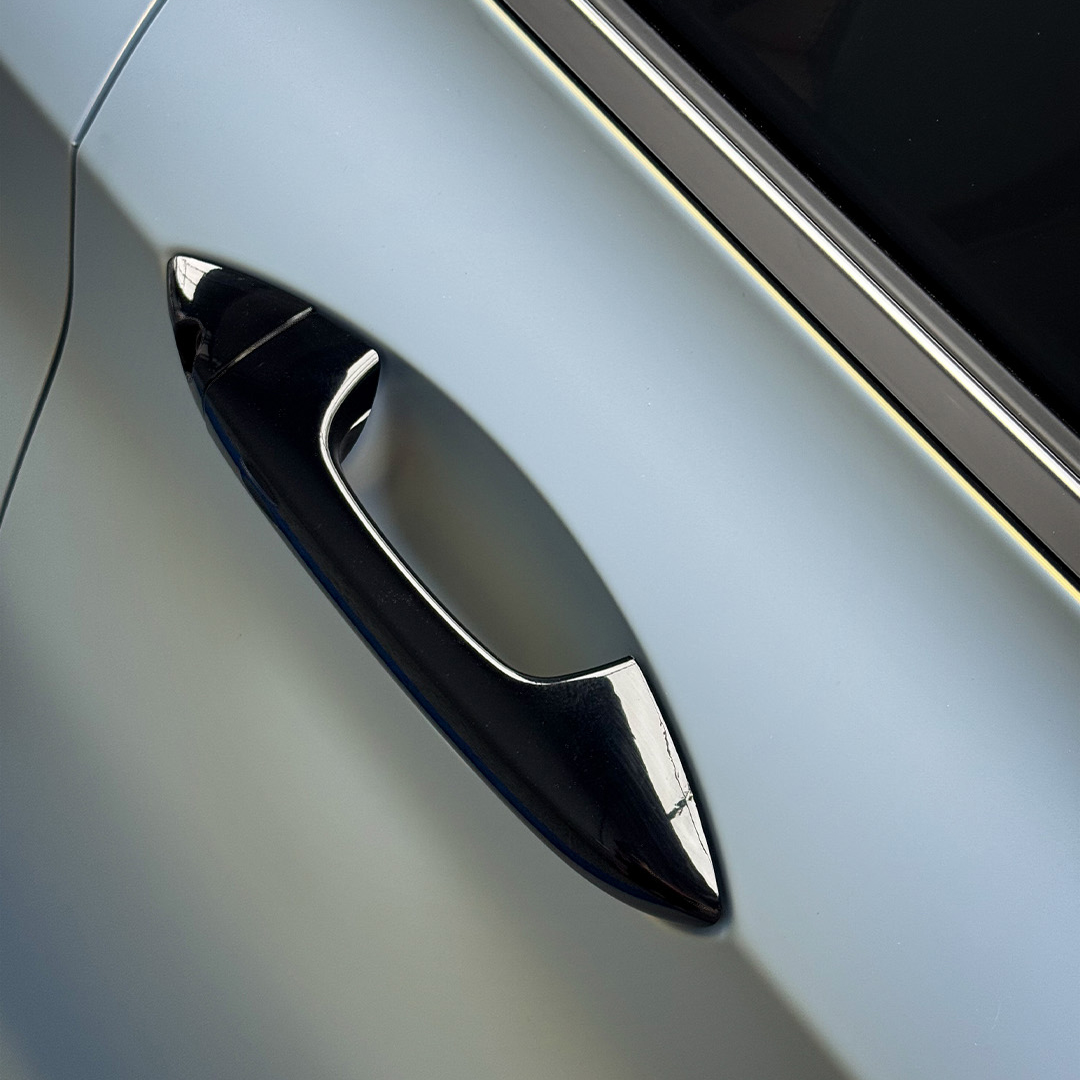 Ravoony Plus PET Ultra-Matte Gold Blue Car Vinyl Wrap